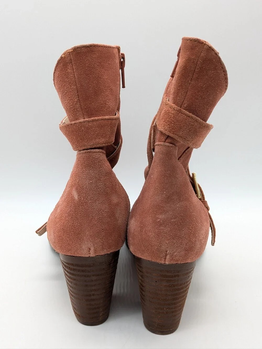 Matisse Harper Burnt Orange Suede Leather  Heeled Ankle Bootie 11